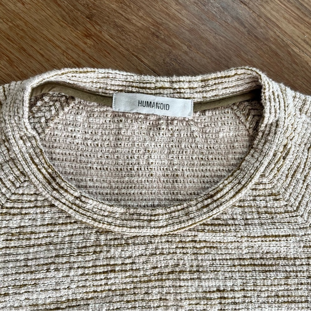 Humanoid Italian Organic Cotton Dress in Sand Color sz XS - Picture 3 of 5